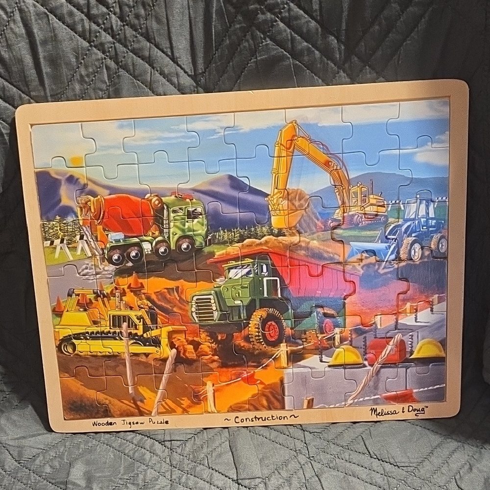 Melissa & Doug Construction Site Puzzle LIKE NEW